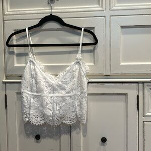 White lace Generation Love Lacrosse Cami Size Small